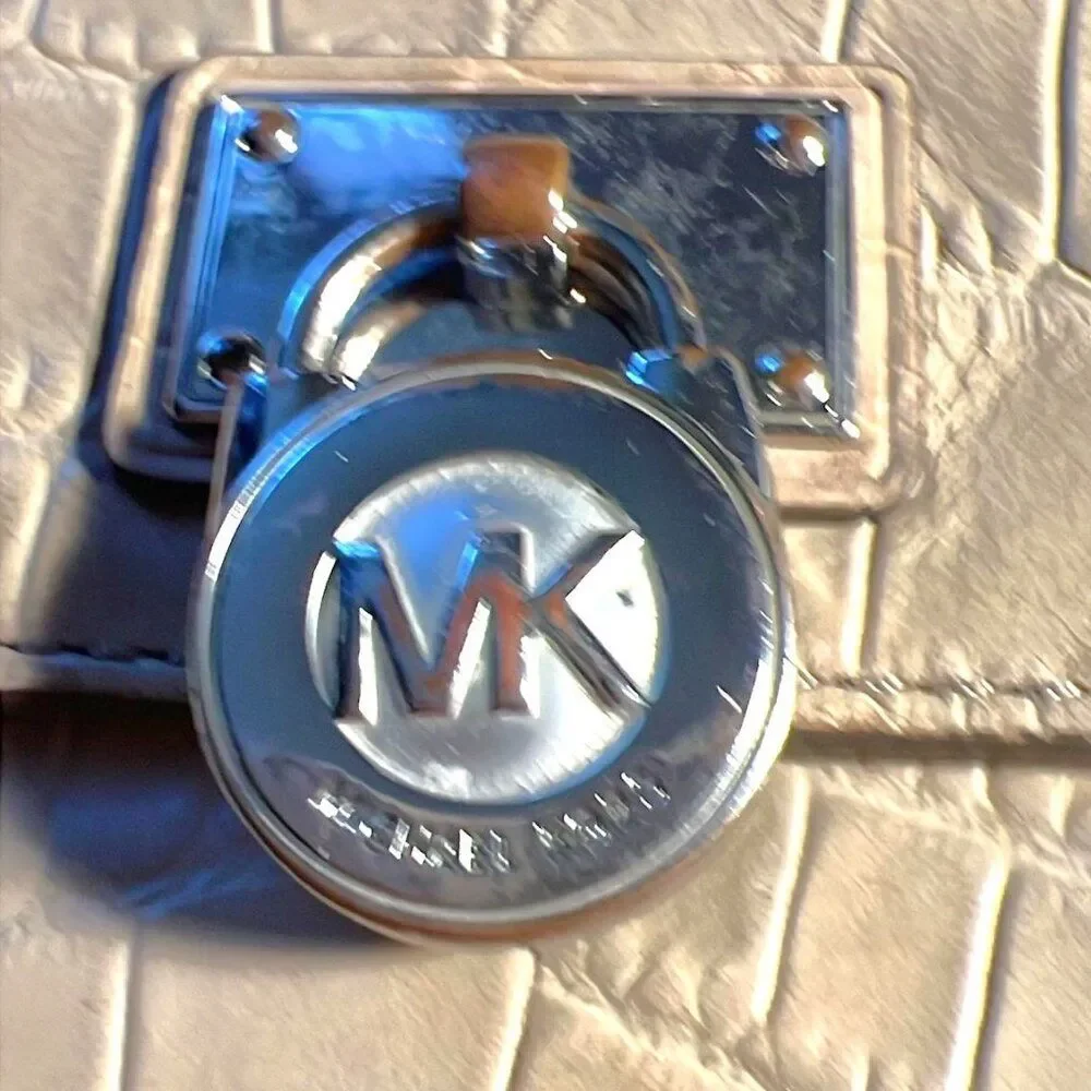 Michael Kors Fulton Tan Croc Leather Wallet